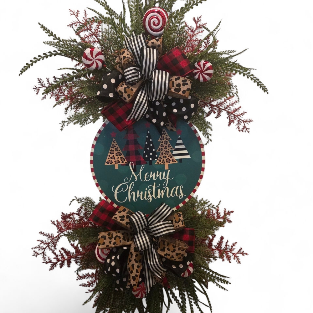 Festive Merry Christmas Wreath Farmhouse wreath